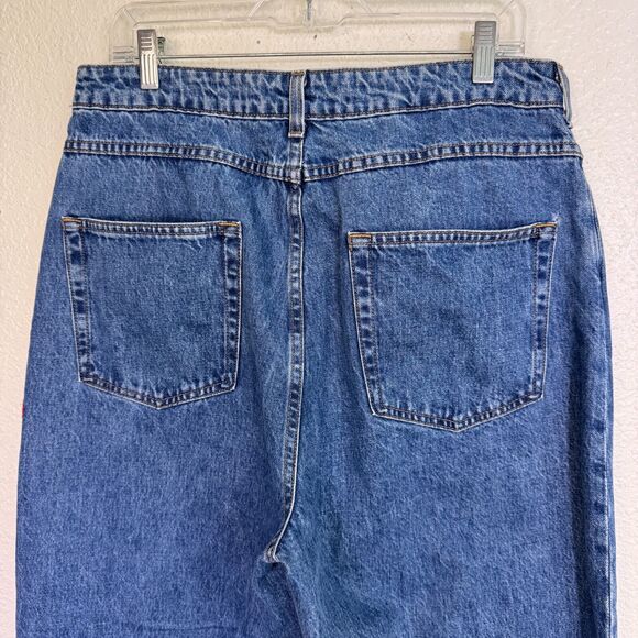 Imperfects Jeans Womens 33 Baggy Wide Leg Flare Loose Relaxed Y2K Cotton USA - Picture 8 of 13